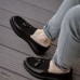 CH002 RST Loafer Verniciata Erkek Ayakkabı SIYAH