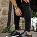 CH003 DBT Classica Pelle Di Cuoio Erkek Ayakkabı SIYAH