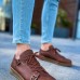 CH191 CKT Side Buckle Erkek Ayakkabı TABA