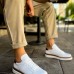 CH979 Santoni GBT Spor Erkek Ayakkabı BEYAZ/TABA