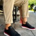 CH979 Santoni GBT Spor Erkek Ayakkabı SIYAH/KIRMIZI
