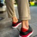 CH979 Santoni GBT Spor Erkek Ayakkabı SIYAH/KIRMIZI