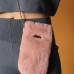 Peluş Kadın Çıtçıtlı Çapraz Çanta-Pudra
