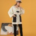 Petek Kumaş Garnili Oversize Kadın Sweat-Ekru