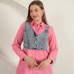 Poplin Kumaş Yelek Detaylı Pembe Kadın Gömlek