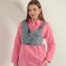 Poplin Kumaş Yelek Detaylı Pembe Kadın Gömlek