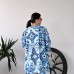 Desenli Kimono Ve Pantolon İkili Takım