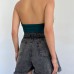 Geniş Paça Püsküllü Denim Şort
