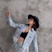 Saçak Detaylı Denim Ceket