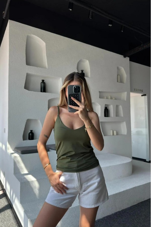 Ayarlanabilir Askılı Basic Body Haki - 131.75