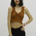 Bel Lastikli Triko Bluz Taba - P-019708