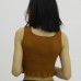 Bel Lastikli Triko Bluz Taba - P-019708