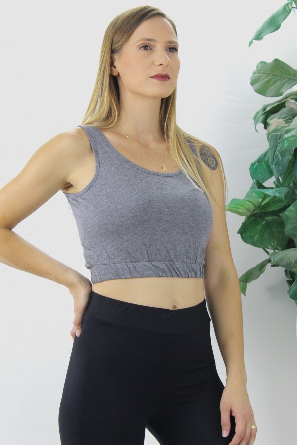 Beli Lastikli Crop Gri - Lks2907.022