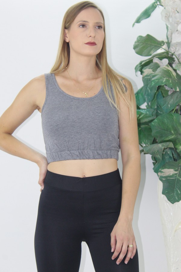 Beli Lastikli Crop Gri - Lks2907.022