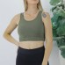 Beli Lastikli Crop Haki - Lks2907.022