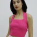 Boyun Geçirmeli Triko Büstiyer Fuşya - P-019915
