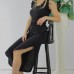Fırfırlı Kolsuz Bluz Siyah - 1290.30